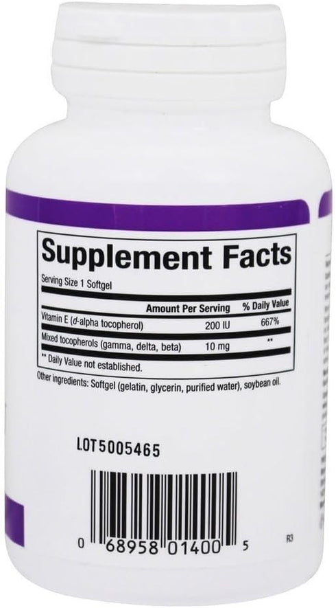 Natural Factors - Vitamin E Mixed 200 IU, Antioxidant Support for Cellular Integrity, 90 Soft Gels