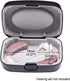 Hearing Aid Hard Case, Portable Protective Storage for BTE CIC IIC ITE (Black)