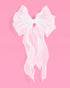 xo, Fetti Bachelorette XL Hair Bow - White Organza Bach Party Decorations and Wedding Gift