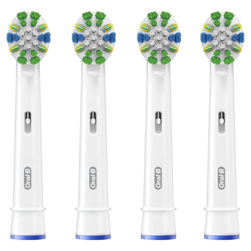 Pack 4 Oral-B Floss Action Replacement Brush Heads for an Oral-B Electric Toothbrush