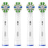 Pack 4 Oral-B Floss Action Replacement Brush Heads for an Oral-B Electric Toothbrush