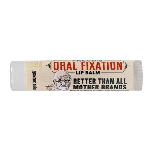Sigmund Freud's Oral Fixation Lip Balm Tube, Eucalyptus Mint Flavored - Cruelty-Free, USA Made