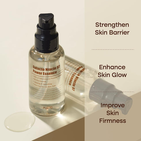 PURITO Galacto Niacin 97 Power Essence, 2 fl.oz Treatment Essence for Pore Control with 92% Galactomyces Fermented