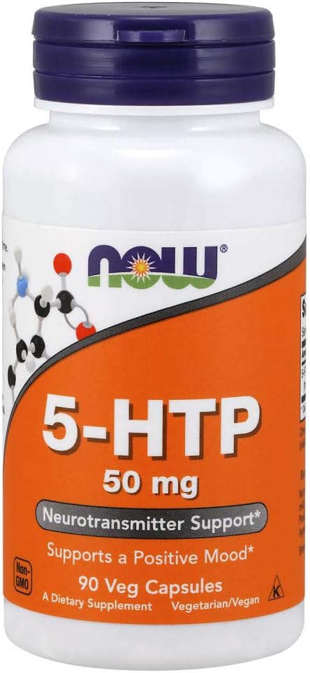 NOW Supplements 5-HTP, 50 mg Neurotransmitter Support, 90 Veg Capsules