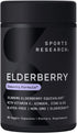 Sports Research Elderberry + D3 5000iu with Zinc, Ginger & Vitamin C - Daily Immune Support Supplement, 60 Veggie