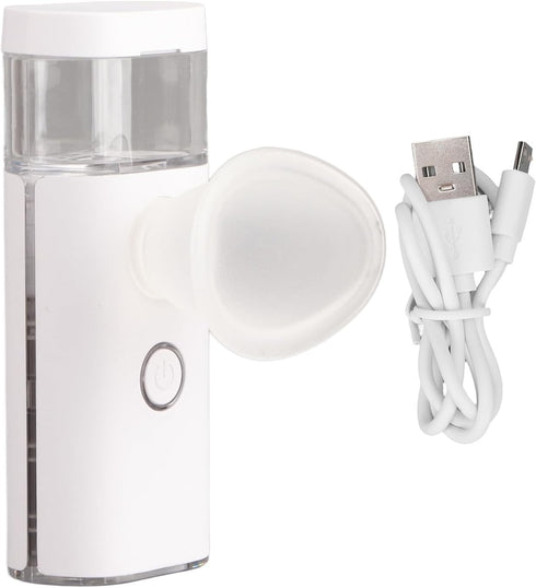 Portable Rechargeable Eye Moisturizing Atomization Sprayer for Dry Eyes & Fatigue, TPU Eye Cup for Adults & Kids, White