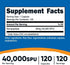 Nutricost Serrapeptase 40,000 SPU, 120 Capsules - Gluten Free, Non-GMO, and Vegetarian Friendly