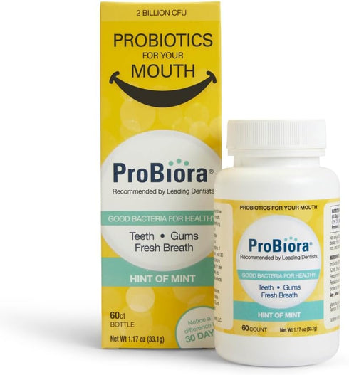 ProBiora Oral-Care Chewable Probiotic Tablets, 60 Count for Healthier Teeth and Gums