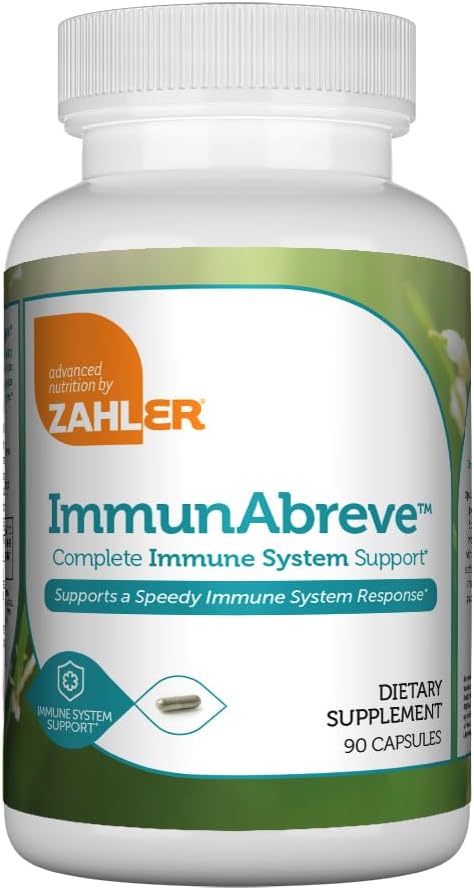 Zahler ImmunAbreve, Powerful Immune System Support, Vitamin C, Echinacea, Certified Kosher, 90 Capsules