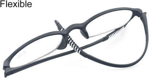 Lightweight Reading Glasses, Flexible Memory Plastic Readers for Men and Women
