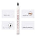 MoonKong Eyebrow Pen, 4 Point Waterproof Eyebrow Pencil Makeup, Eyebrow Kits with 3 Stencils, 1 Brow Razor (4# Black)