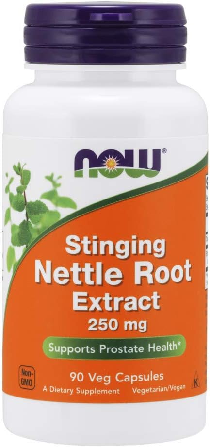 NOW Supplements Stinging Nettle Root Extract 250 mg, Supports Prostate Health*, 90 Veg Capsules