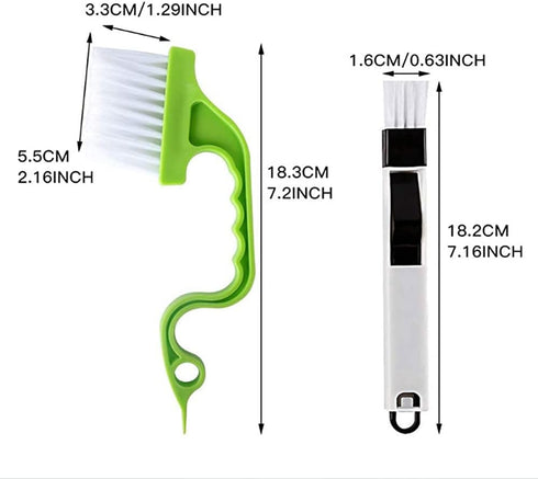 Crevice Gap Cleaning Brush Tool, 6pcs Hand-held Groove Cleaning Tools, 2 in 1 Dustpan Brushes Kit