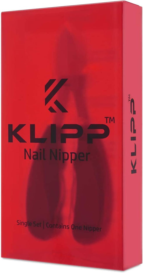 KLIPP Toenail Clippers for Thick Nails – Rustproof Stainless Steel Ingrown and Cuticle Nipper Trimmer with Ergonomic
