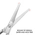 LIVINGO Premium Curved and Rounded Nose Hair Scissors for Men, 2 PC Set for Beard, Mustache, Ear, Facial Hair