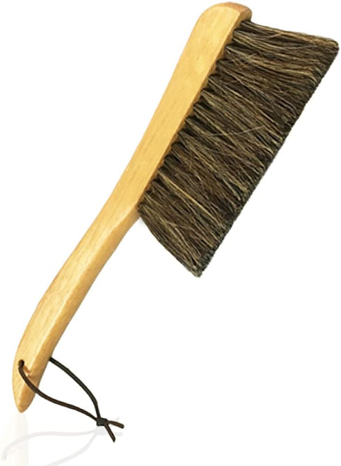 Counter Brush for Furniture Cleaning, Wooden Handle with Horsehair Bristle, 13 Inches Hand Broom