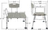 QJR 3 Bath Chair Comfortable Shower Chair Adjustable Handicap Shower Chair Seat Bench with Arms and Backs Blow Molding