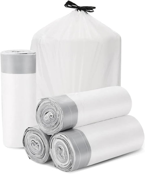 Drawstring Garbage Bags, 8 Gallon Thickened Stretchy, 100 Count for Bathroom, Bedroom, Kitchen, Office, Living Room