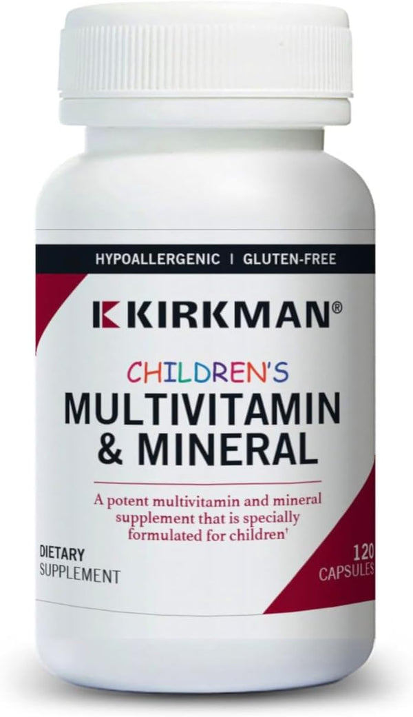 Kirkman Children's Multivitamin & Mineral Capsules, 120 Capsules, Broad Spectrum Supplement with Coenzyme Q-10