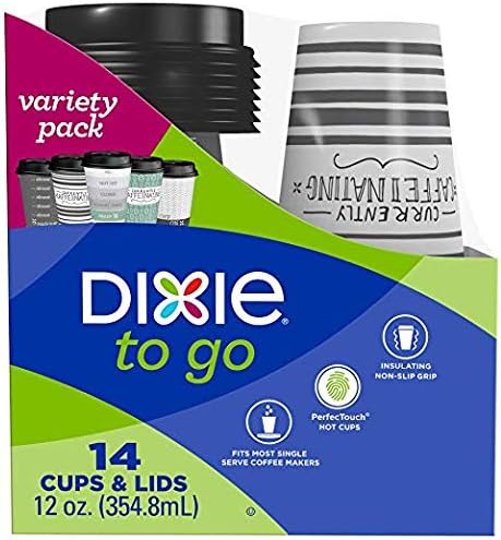 14-Pk. Coffee Cups with Lids, 12-oz. by Dixie