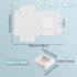 BENECREAT 20 Pack White Kraft Paper Boxes with Clear Window 3.6x3.6x1.4 Gift Packaging Boxes for Bakery Cookies Cake Candy Wedding Party, Mother's Day Festival Gift Packaging