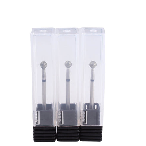 MZCMSL 3PCS Cuticle Clean Nail Drill Bit, Ball Head Diamond Electric File for Nail Salon Manicure