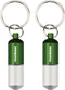 munkees Portable Pill Case, Small Waterproof Capsules EDC Keychain, Travel Pill Bottle for Camping, Hiking,