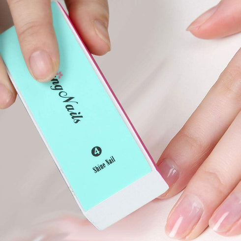 Nail Buffer Block, 4 Way Nail Files and Buffers Kit, Mini Natural Nail Polisher Sanding File for Manicure