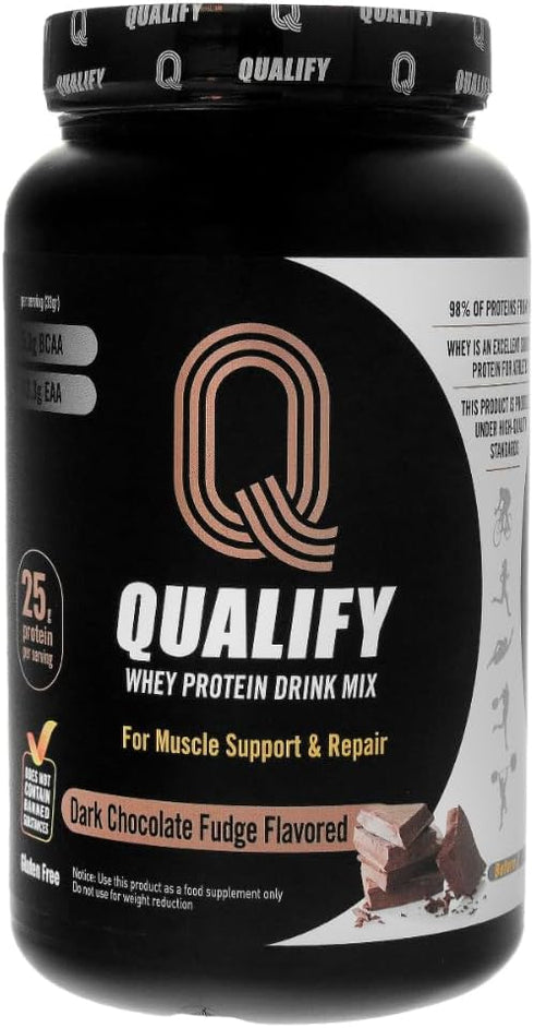 Dark Chocolate Whey Protein Powder Shake, Post Workout Recovery Drink, Gluten Free, 24g Protein, 1.65lb
