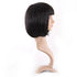 MapofBeauty 12 Inch Short Straight Bob Wig, Black, Fashion Lady with Flat Bangs