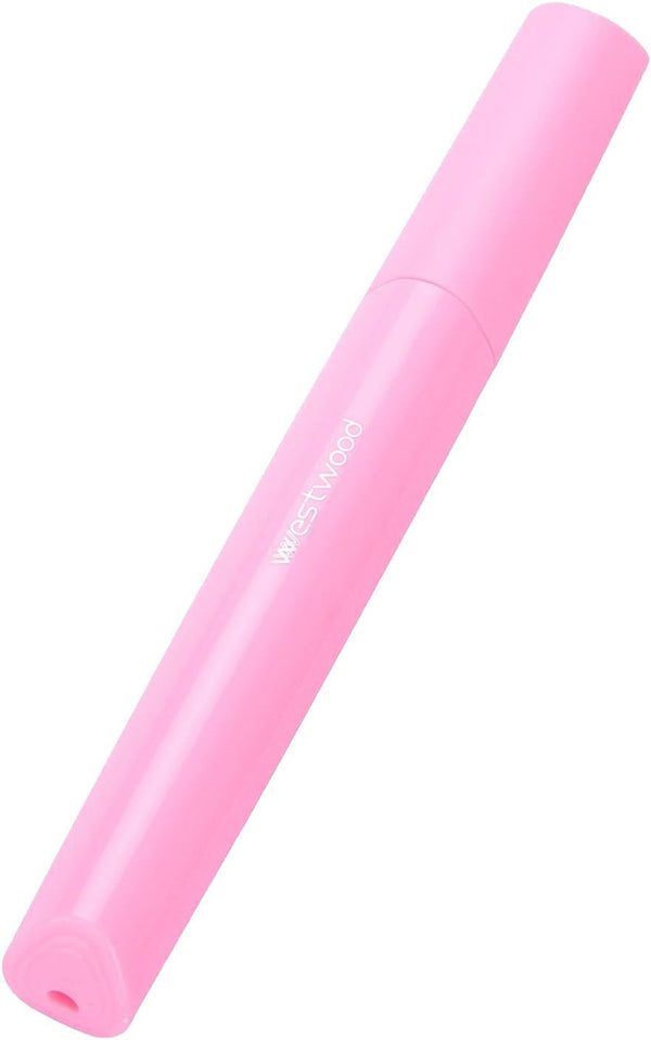 Portable Toothbrush Cover, Plastic Travel Box, Breathable Design with Air Hole, Pink