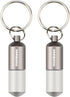 munkees Portable Pill Case Small Waterproof Capsules EDC Keychain, Travel Pill Bottle for Camping, Hiking, 2-Pack