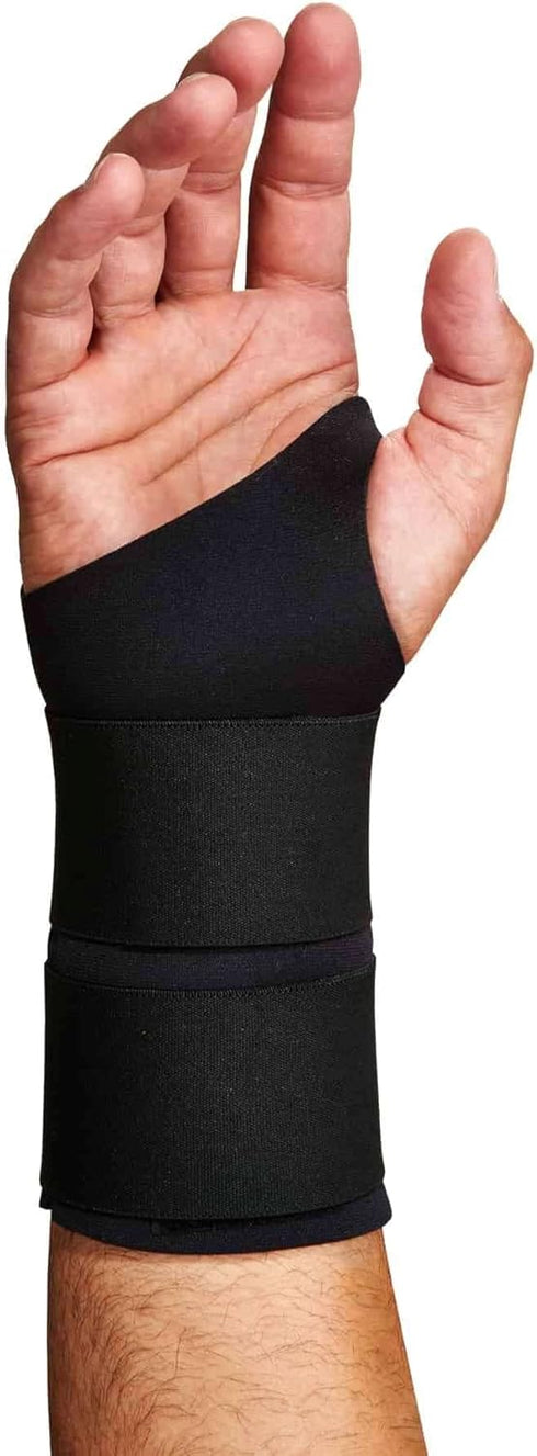 Ergodyne - 16622 ProFlex 675 Ambidextrous Double-Strap Wrist Support, Black, Small