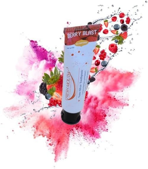 FRESH MOUTH Nano Silver Toothpaste, Berry Blast, 65g