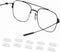 OPUGIT Eyeglass Nose Pads 5 Pairs Push in Soft Silicone Replacement Rectangle Push