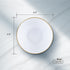 Party Plastic Bowls - White with Gold Rim, 10 Count Round Plates, Elegant Premium Durable Dessert Bowls for Celebrations