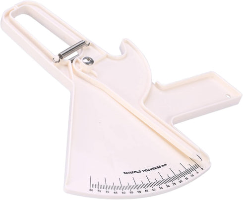 Body Caliper, 0-80MM Skinfold Caliper for Body Fat Measurement, Weight Loss Tester, 2 Colors (White)