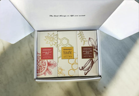 Set) Herb & Root Massage Oils (Gift