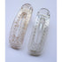 Lay Down Hair Claw, 2-Pack Strong Clip Teeth for Thick & Thin Hair, Clear & Gold Sparkle