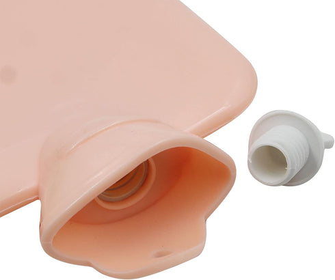 MOSSTYUS 400 ML MOSSTYYUS Hot Water Bottle Rubber Hand Warmer Bed Bottle with Plush Cover Leakproof PVC Hot Water Bag