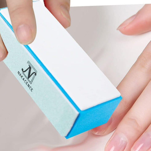 Nail Buffer Block & Shine Kit - 4-Way Nail Files and Buffers, 3 Step Mini Natural Nail Polisher Pack of 3pcs