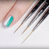 Winstonia Striping Nail Art Brushes Set of 3 pcs for Long Lines, Details, Fine Designs