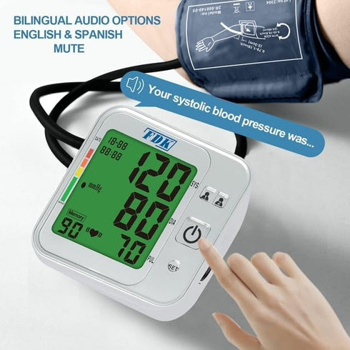 Blood Pressure Monitors for Home Use, Talking Upper Arm Monitor with Large Digits Display & Extra Large Cuff