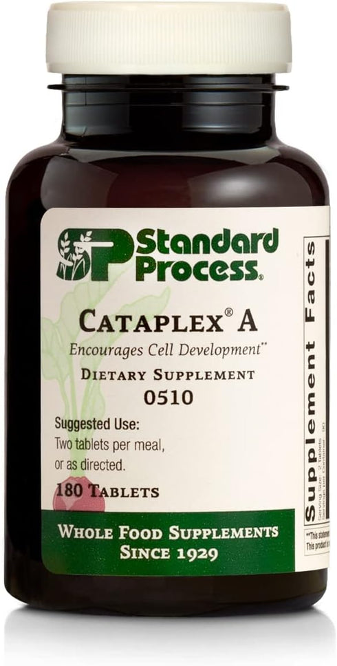 Standard Process Cataplex A - 180 Tablets, Antioxidant Supplement for Eye Health, Vitamin A, Magnesium Citrate,