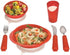 Essential Medical Supply Power of Red Adaptive Scoop Dish, Suction Cup Bottom for Easier Eating - 2 Dishes Included