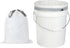 Plasticplace 5 Gallon White Trash Bag Liners, 0.9 Mil Thick, Sturdy Drawstring Placement, 19" X 25" (100 Count)