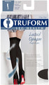 Truform Women's Compression Stockings, 15-20 mmHg, Thigh High Length, Closed Toe, Opaque, Black, Medium