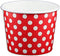 Worlds Paper Ice Cream Cups Polka Dot Paper Yogurt Cups 16OZ Red 50