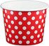 Worlds Paper Ice Cream Cups Polka Dot Paper Yogurt Cups 16OZ Red 50