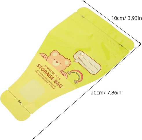 SEWCHICS 120pcs Disposable Formula Storage Bags with Leakproof Funnel Design and Marker Pen for Travel and Outdoor